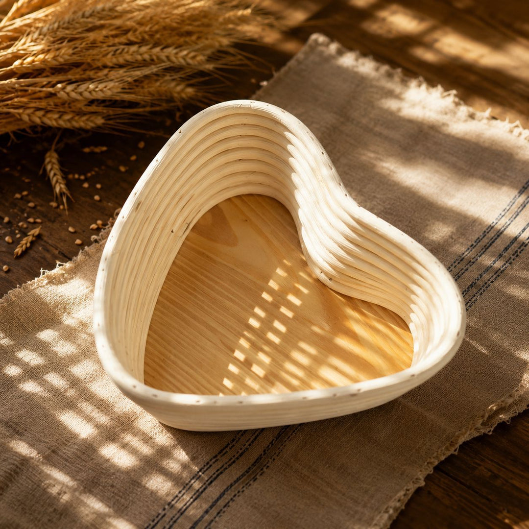 Artisan Heart-Shaped Woven Storage Basket Bowlift