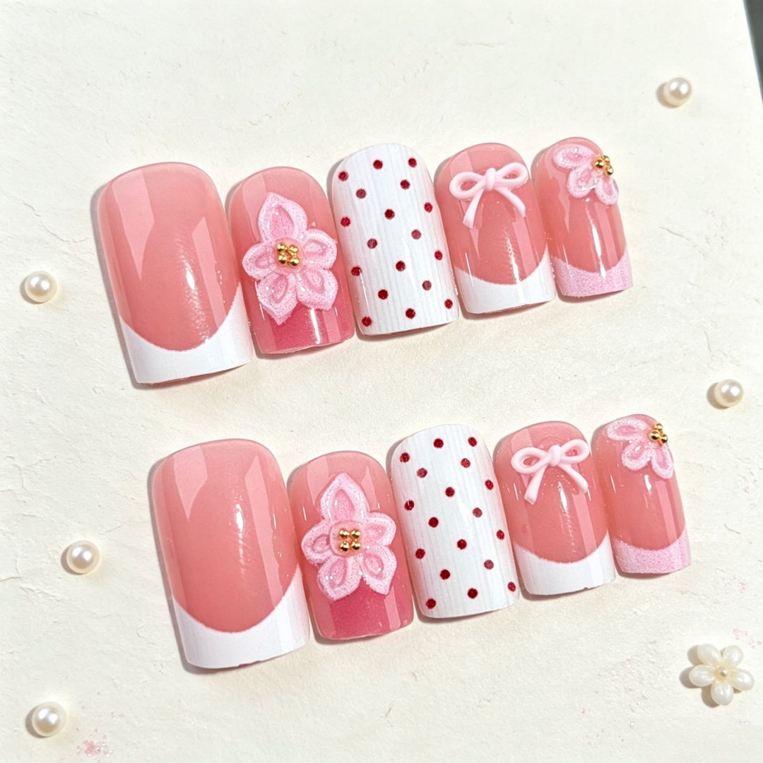 24-piece artificial nail set Bowlift