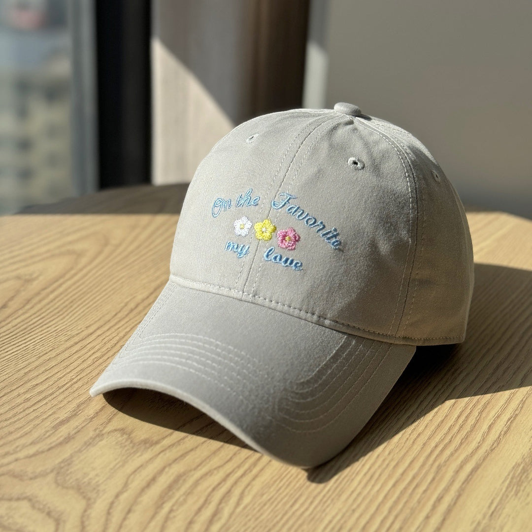 Women's Embroidered Text Cap Bowlift