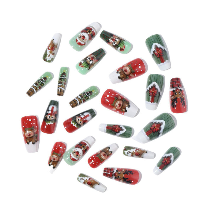 Christmas art nail set with cute Christmas designs Bowlift