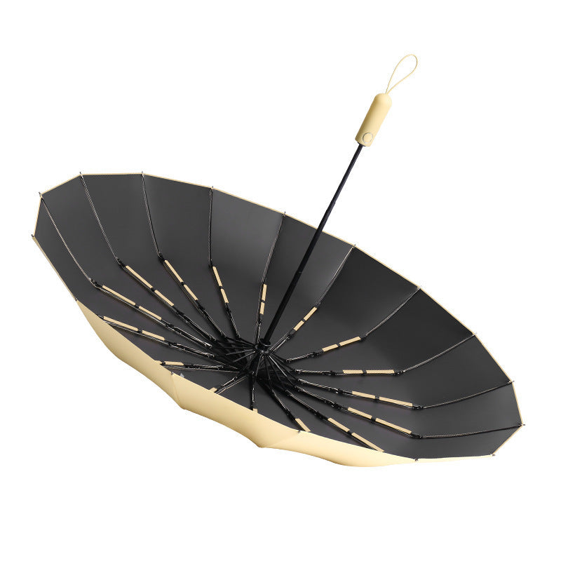 Women Automatic Folding Umbrella with 48 Ribs and Ergonomic Handle Bowlift