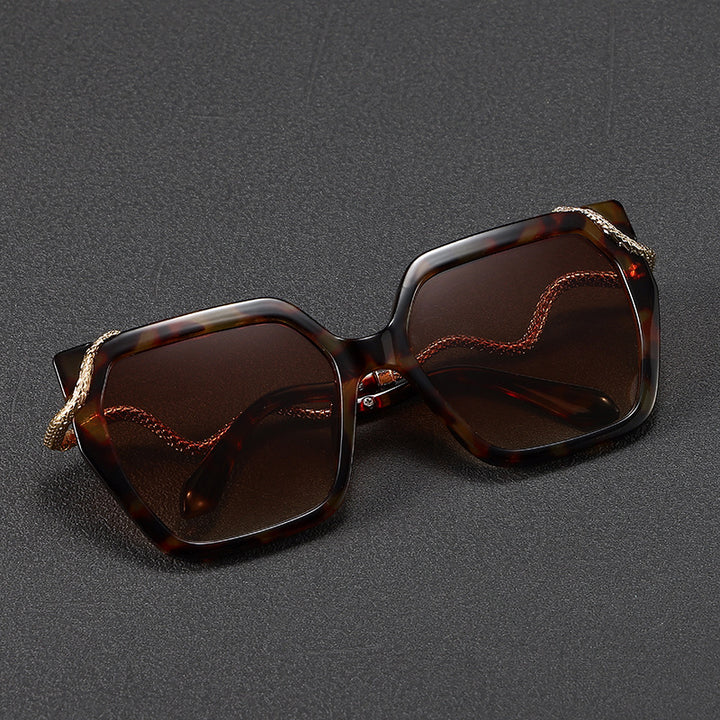 Luxury Oversized Hexagonal Sunglasses