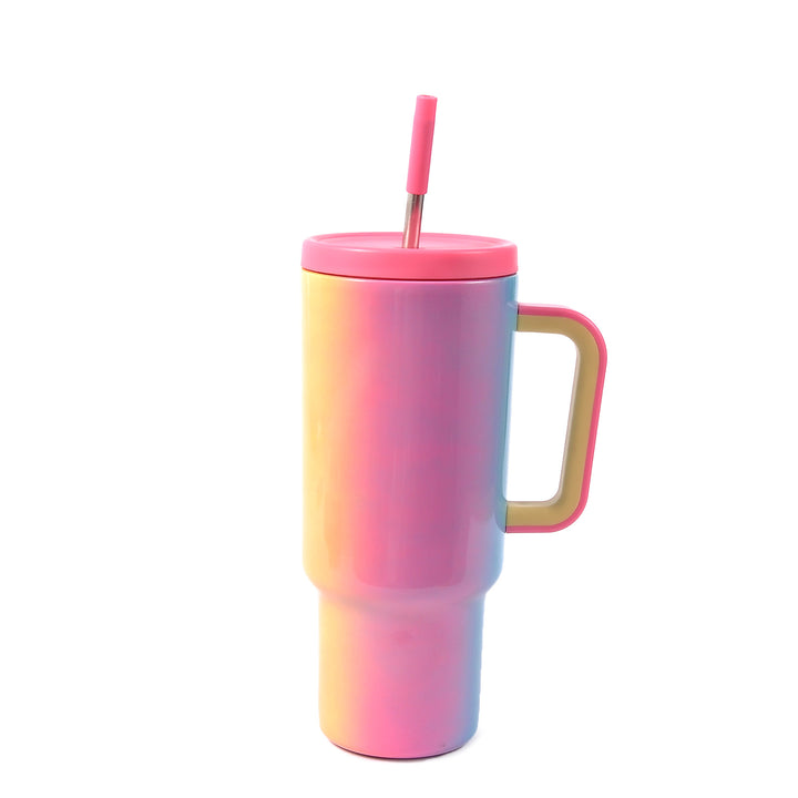 Women High-Quality Insulated Cup with Integrated Straw Bowlift