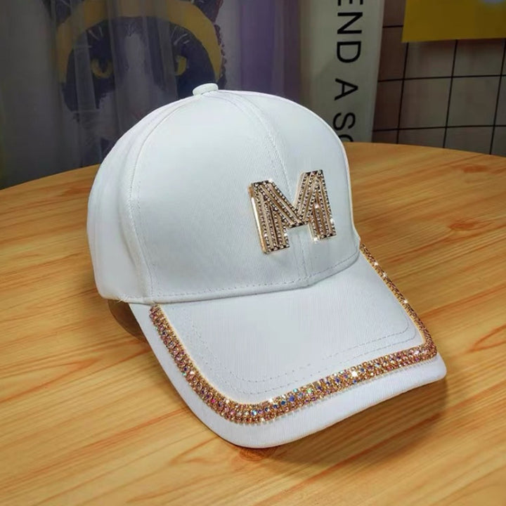 Women's Sparkling Embellished Baseball Cap Bowlift