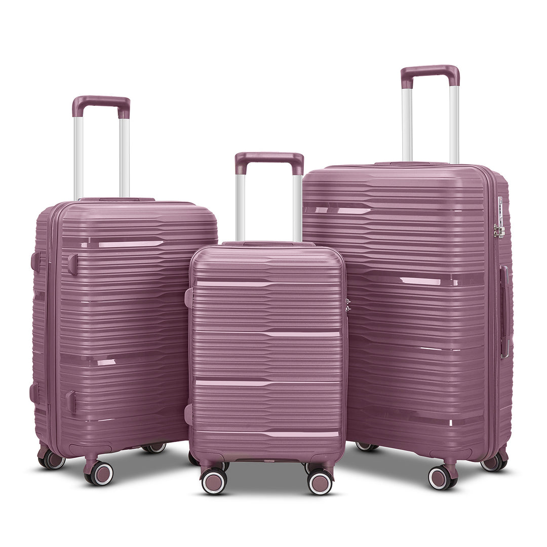 Women's Stylish Textured Hard Shell Luggage Set Bowlift