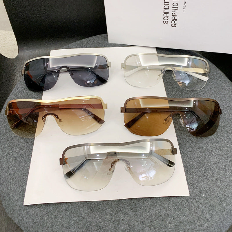 Women futuristic sunglasses with elegant minimalist design Bowlift