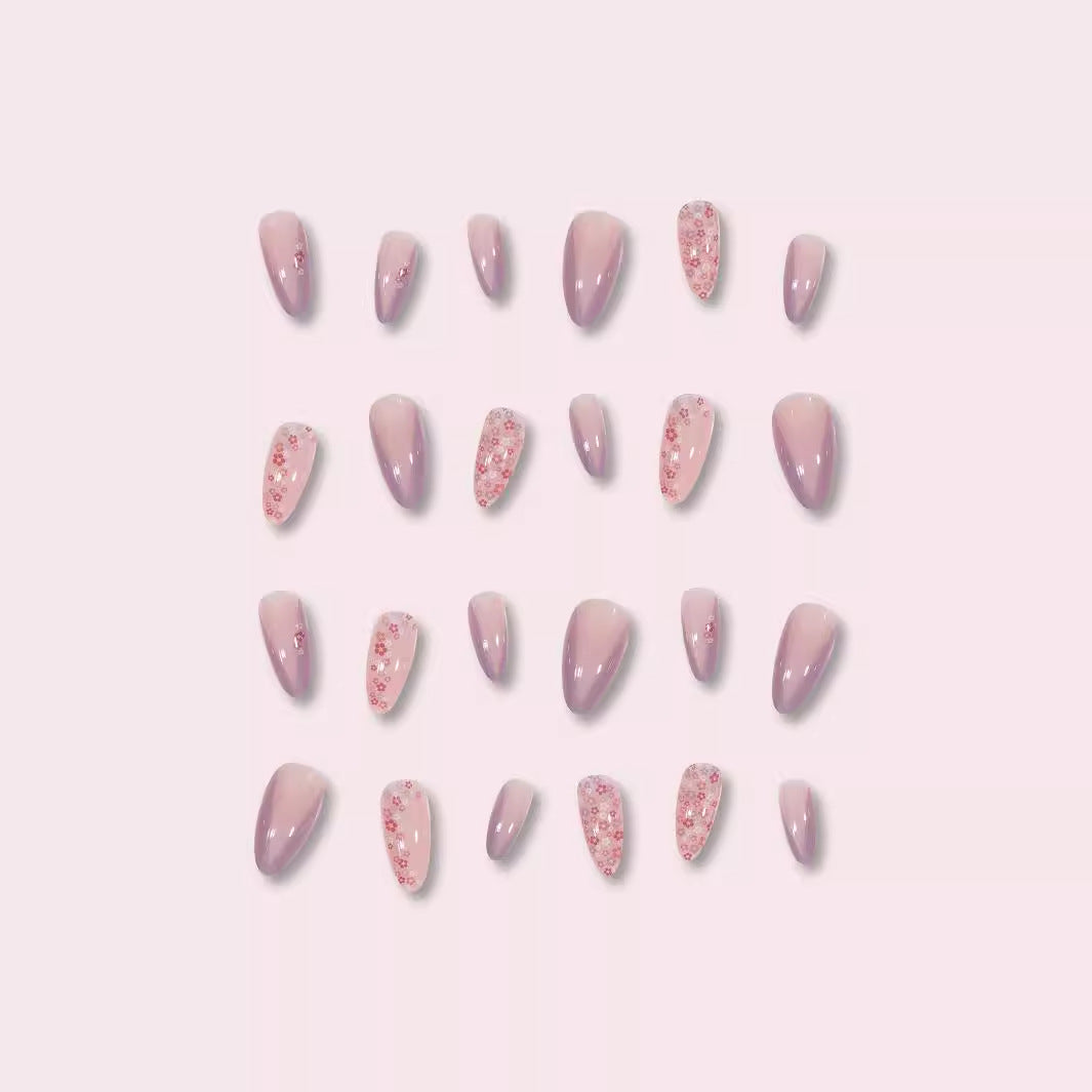 Floral Design Stiletto Press-On Nails Bowlift 1789086021