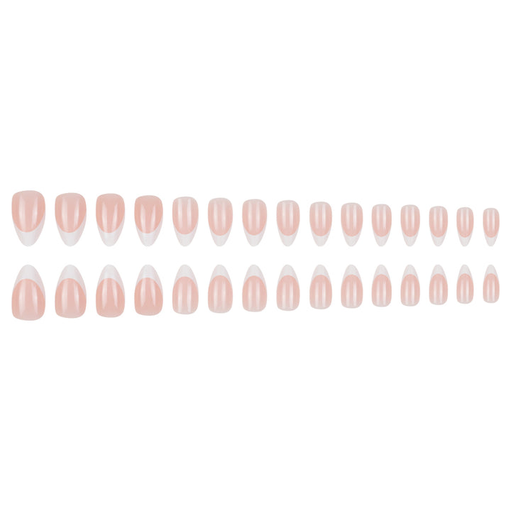 Elegant Stiletto Press-On Nails with French Tip Design Bowlift 1789085790