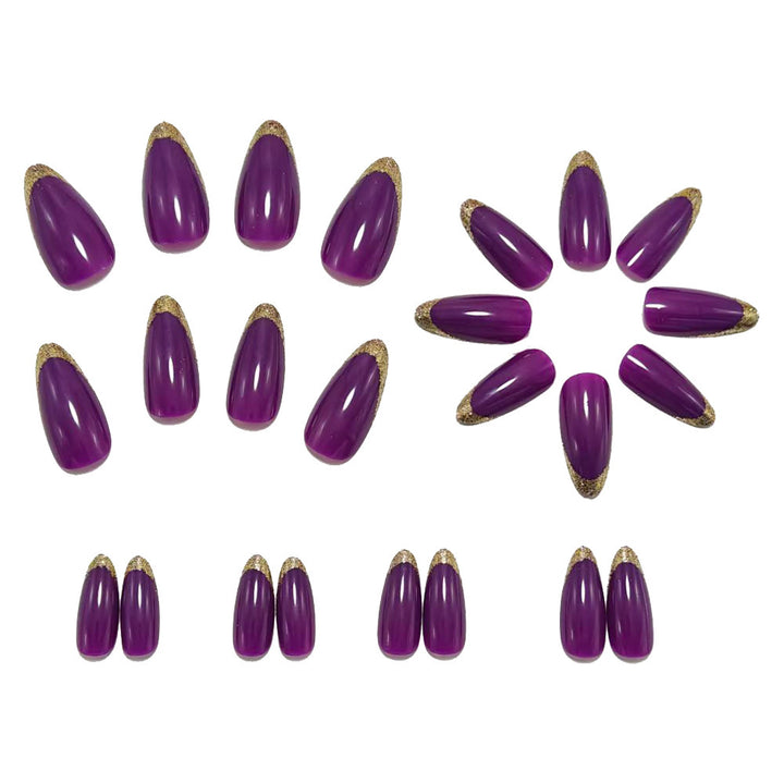 Glamorous artificial nails with shiny and glittery tips Bowlift