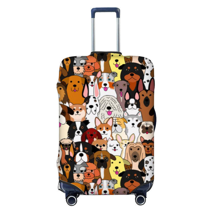 Unisex hard-shell cabin trolley with vintage travel illustration, 360° swivel wheels and telescopic handle Bowlift