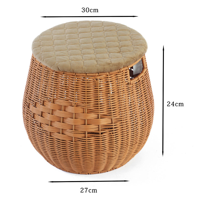 Woven Rattan Lounge Chair Bowlift