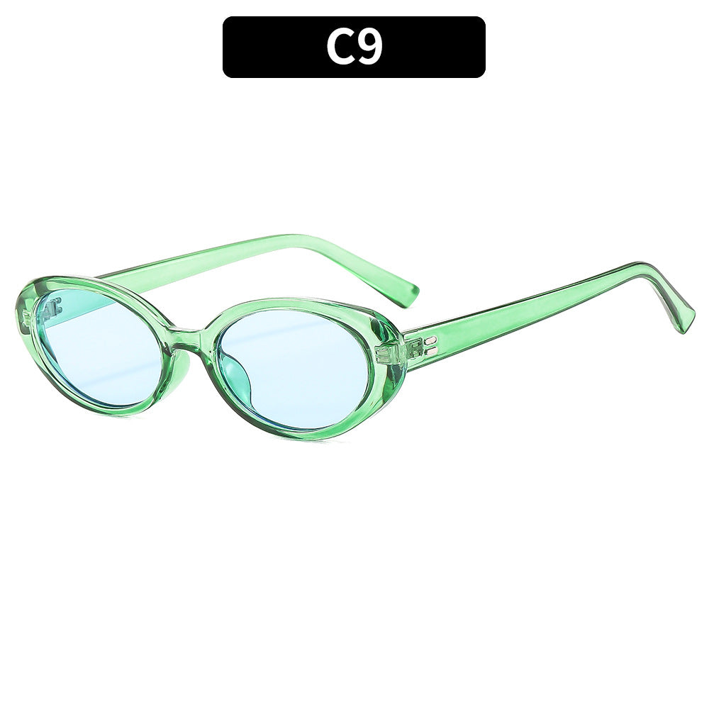 Timeless Look Stylish Oval Sunglasses