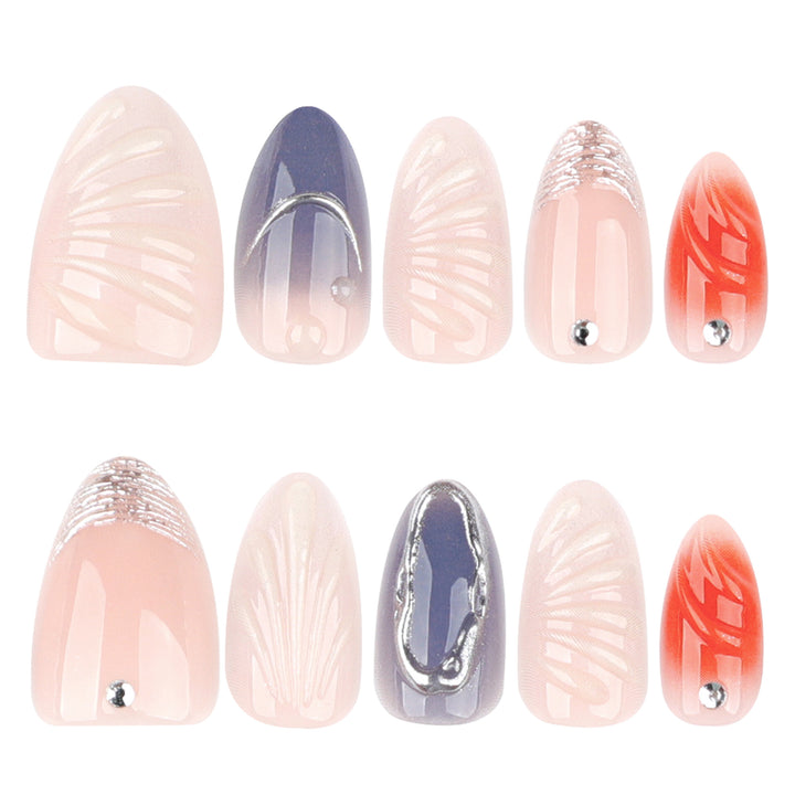 Artistic Gel Nails with Elegant Chrome Effect Bowlift