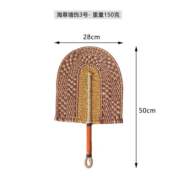 Ladies hand-woven fan made of natural material Bowlift