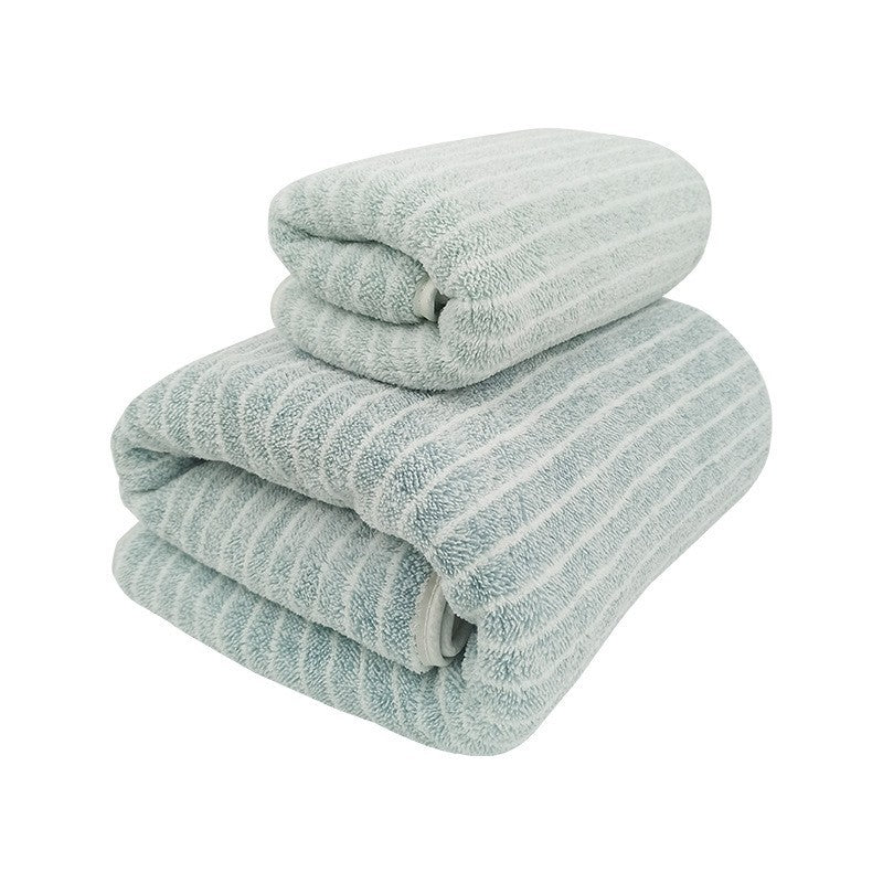 Terry Towel Set With Luxurious Striped Pattern Bowlift
