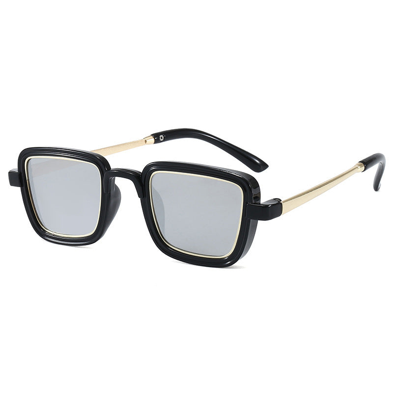 Women's square sunglasses with transparent frame and gold accents Bowlift