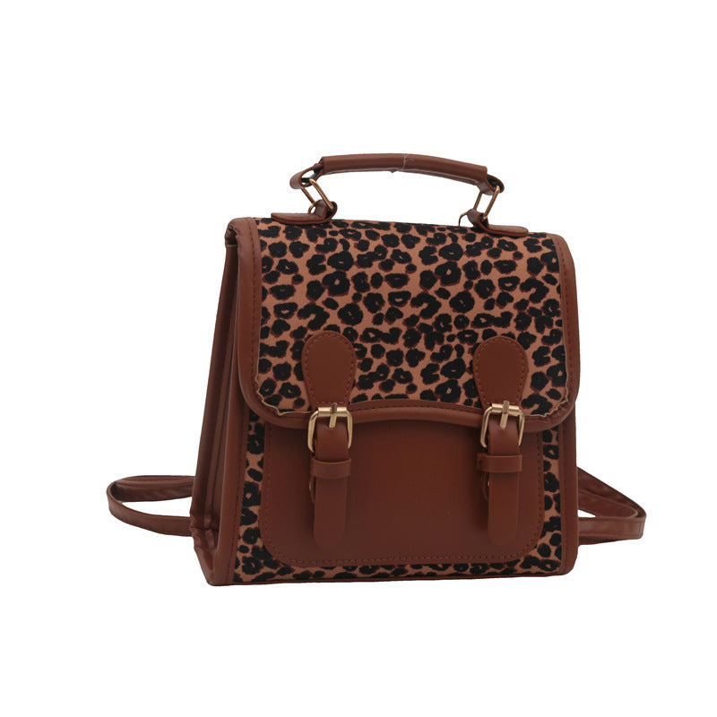 Chic Leopard Print Satchel Crossbody Bag Bowlift
