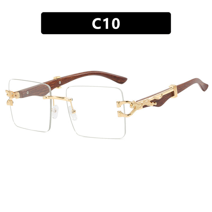 Ladies elegant square sunglasses with high-quality wooden frame Bowlift