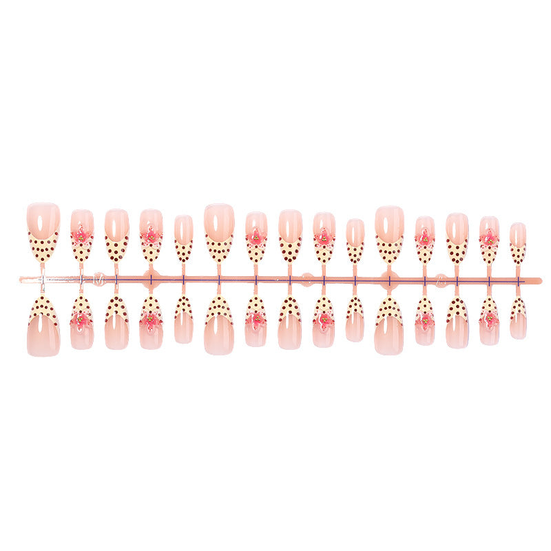 Polka Dot and Floral Press-On Nail Collection Bowlift