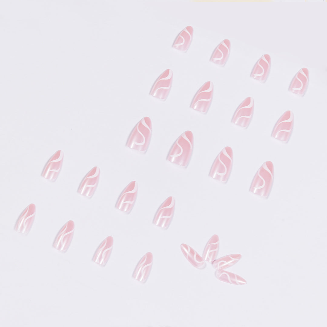 Artistic Nail Extensions with Curved Design Bowlift