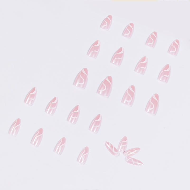 Artistic Nail Extensions with Curved Design Bowlift