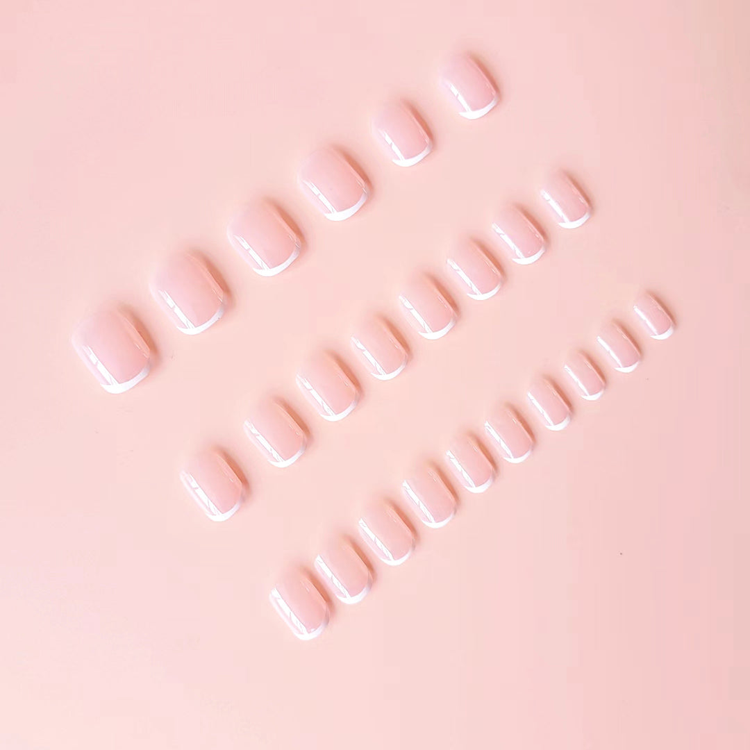 Artificial nails in modern French-style Bowlift