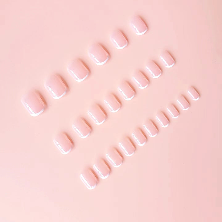 Artificial nails in modern French-style Bowlift