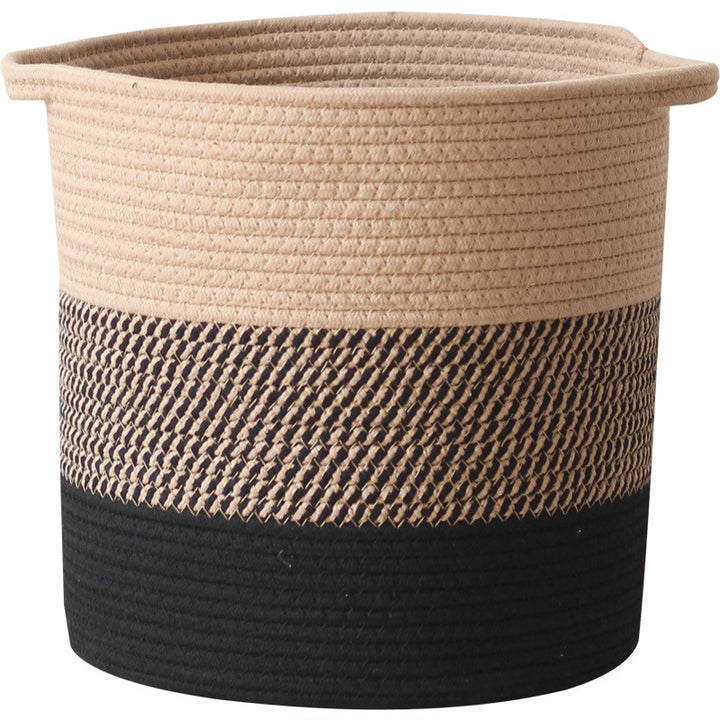 Modern storage basket with gray knit pattern Bowlift