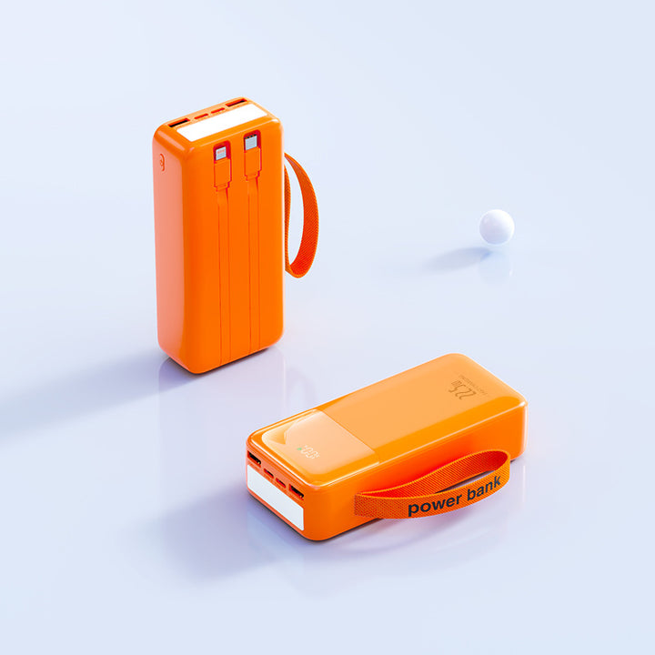Portable power bank with integrated charging cable and fast charging function Bowlift