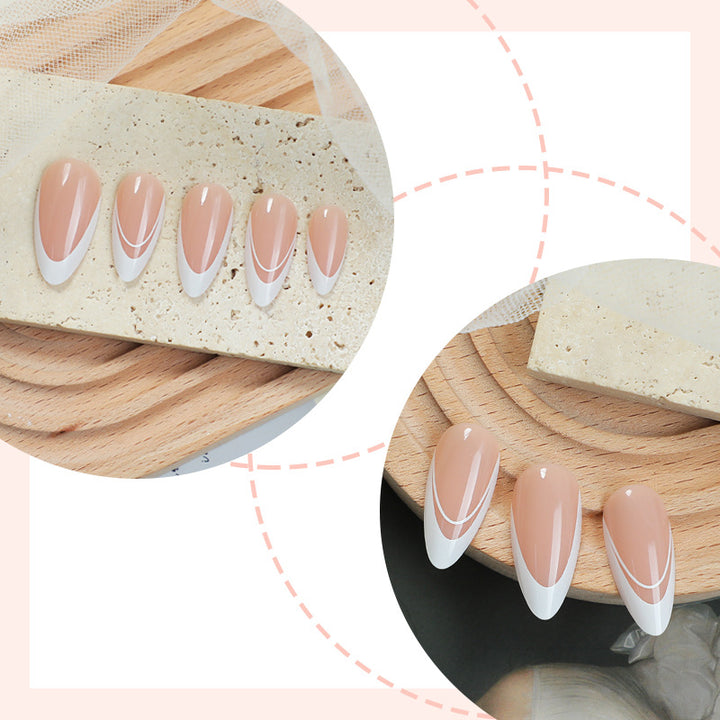 Natural Finish Gel Press-On Nails Bowlift