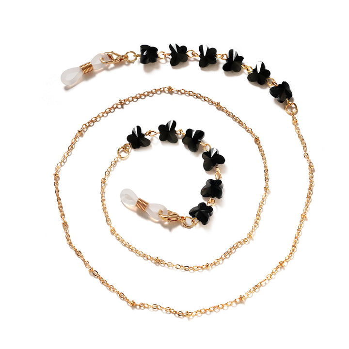 Floral-Embellished Eyewear Chain Bowlift