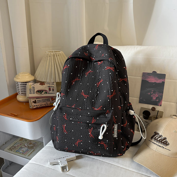 Cute Bow Patterned Backpack