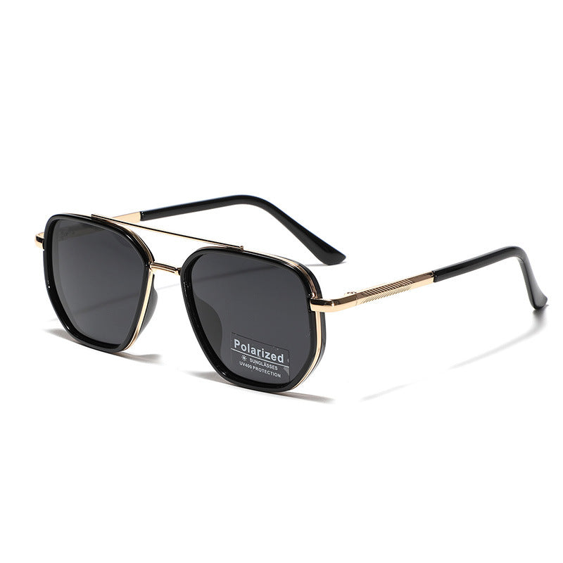 Women's Square Sunglasses with Polarized Lenses and Elegant Metal Frame Bowlift