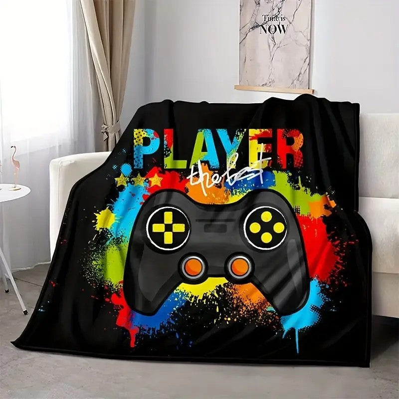 Unisex cuddly blanket with gaming motif Bowlift