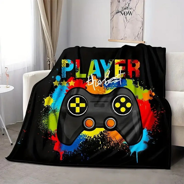 Unisex cuddly blanket with gaming motif Bowlift