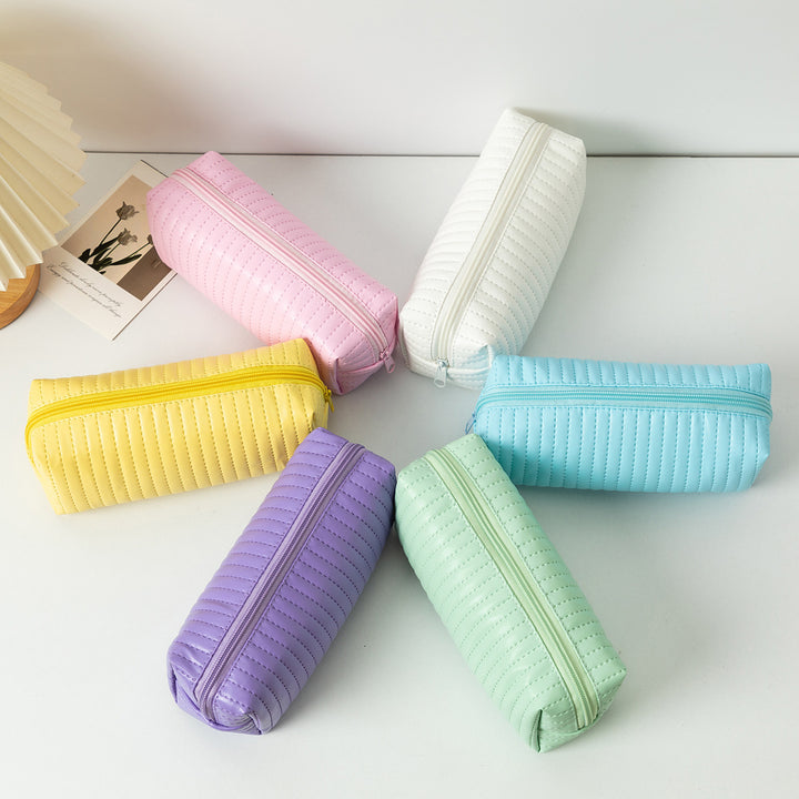 Textured Zippered Pencil Case Bowlift
