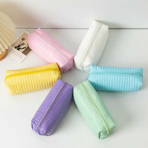 Textured Zippered Pencil Case Bowlift