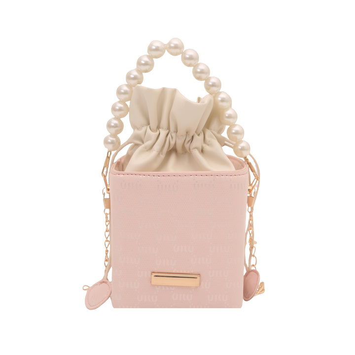 Elegant Pearl-Handled Mini Bucket Bag Bowlift