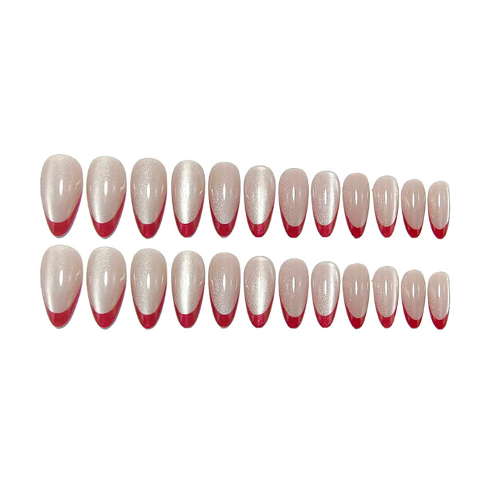 Noble Stiletto Fake Nails with Glossy Finish and Gradient Bowlift
