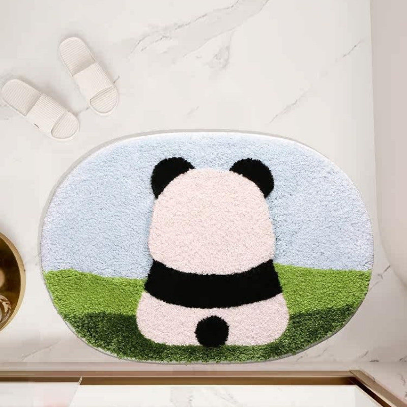Playful Rocket-Themed Bath Mat