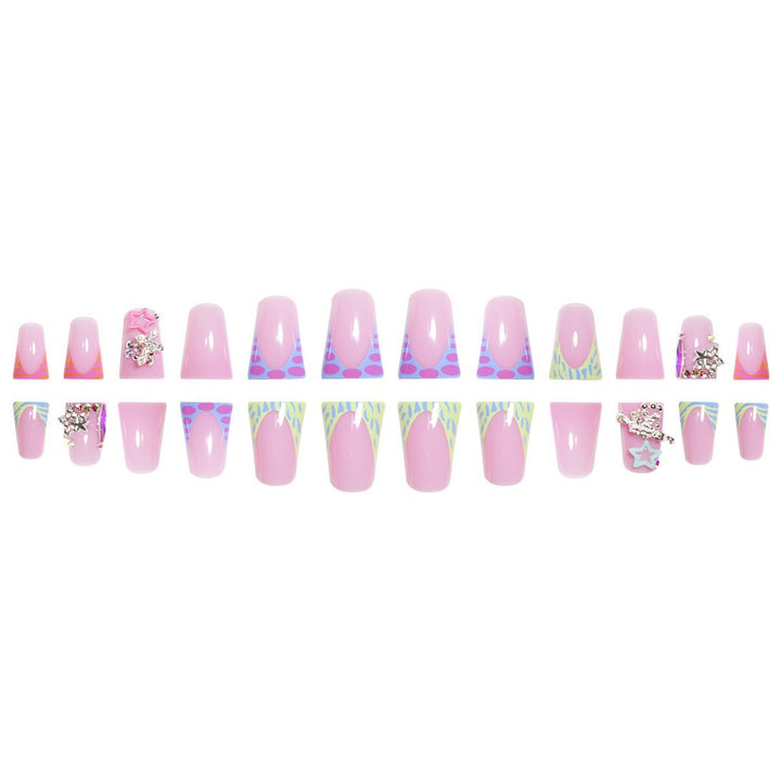 Decorative 3D Star-Embellished Nail Art Bowlift