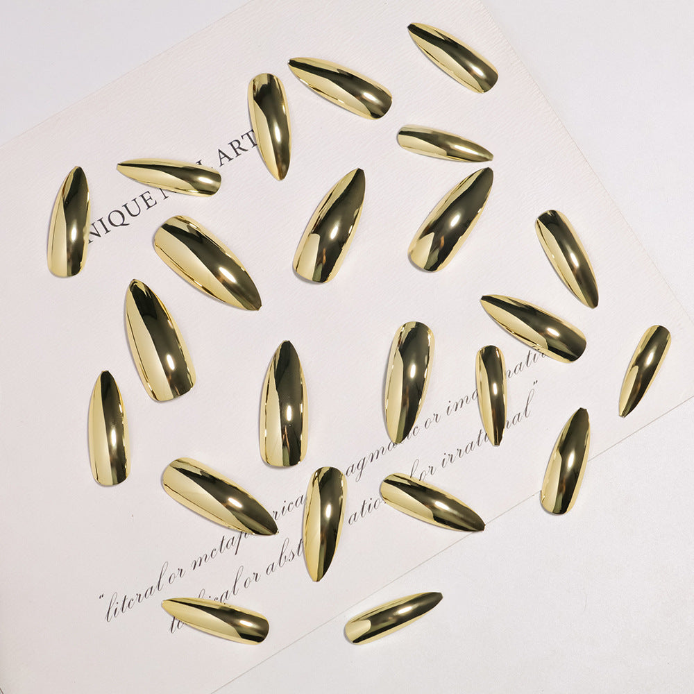 Extravagant Stiletto Press-On Nail Tips with Mirror Finish Bowlift