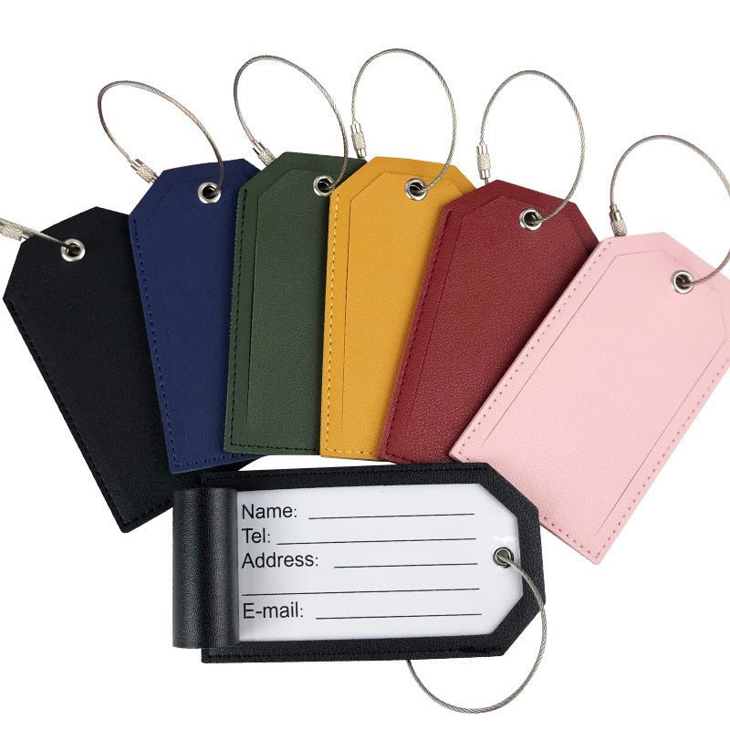 Women’s luggage tag made of durable leather with stainless steel closure Bowlift