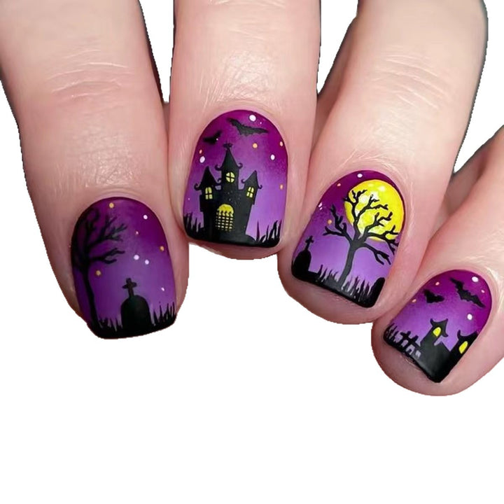 Artistic Halloween Scene Nail Art Bowlift