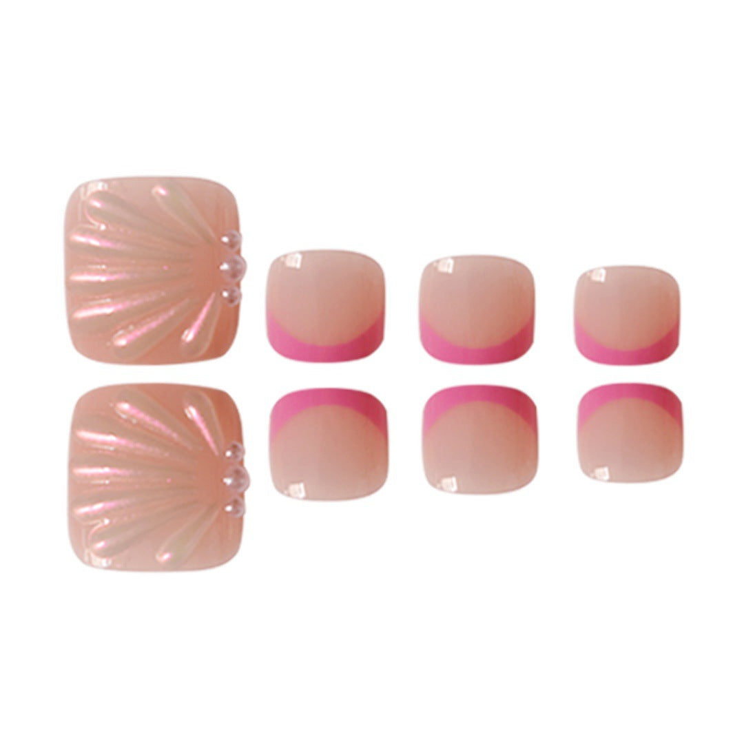 Artistic Press-On Toe Nail Art Extensions Bowlift