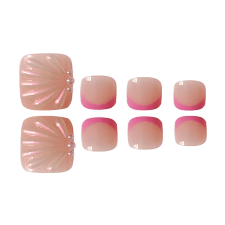 Artistic Press-On Toe Nail Art Extensions Bowlift