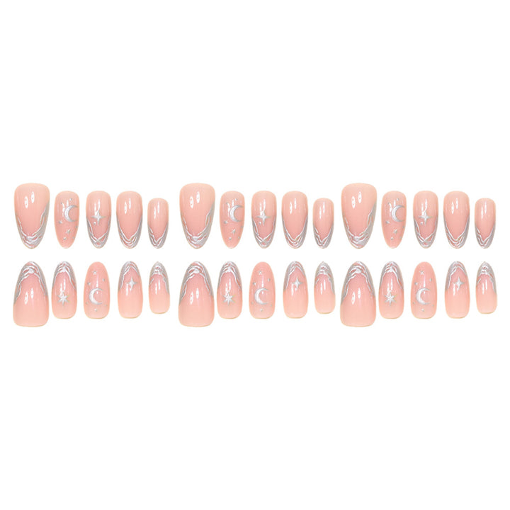 Celestial Themed Stiletto Nail Art Tips Bowlift