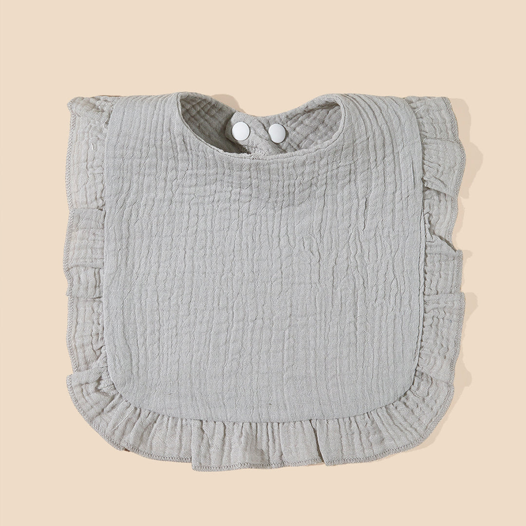 Soft Ruffled Muslin Baby Bib Bowlift