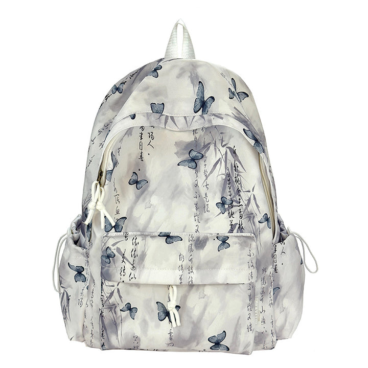 Artistic Butterfly Print Backpack Bowlift