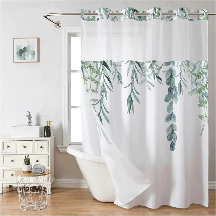 Artistic Floral Shower Curtain Bowlift